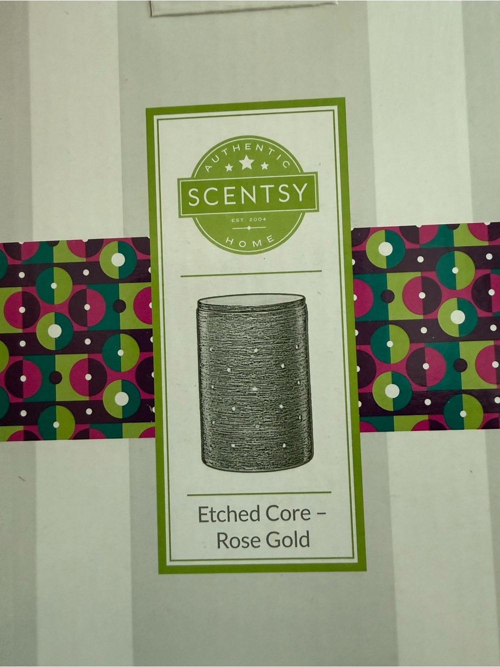 Scentsy Rose Gold Etched Core Accent